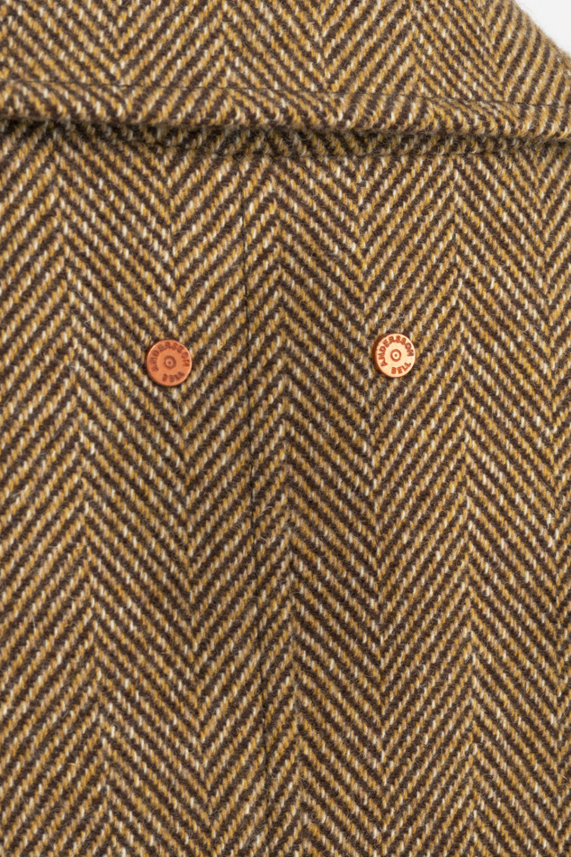 Andersson Bell Chloe Brown Herringbone Back Pleats Coat 
