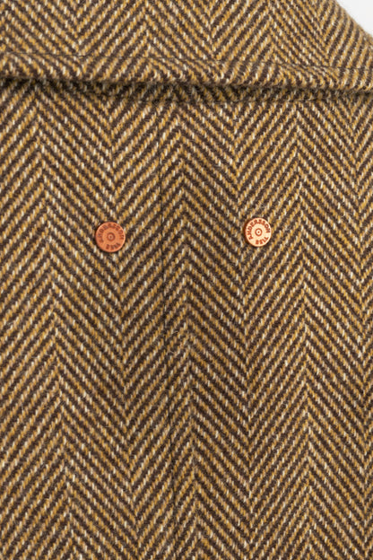 Andersson Bell Chloe Brown Herringbone Back Pleats Coat 