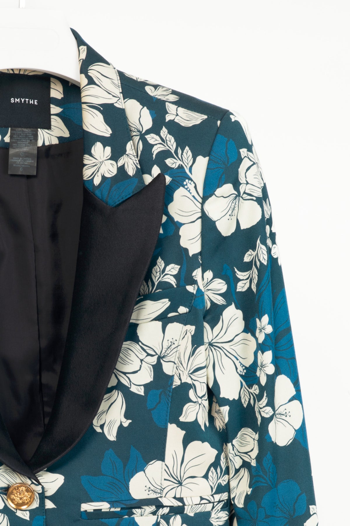 Smythe S19 Blue Hawaii Blocked Peaked Lapel Blazer