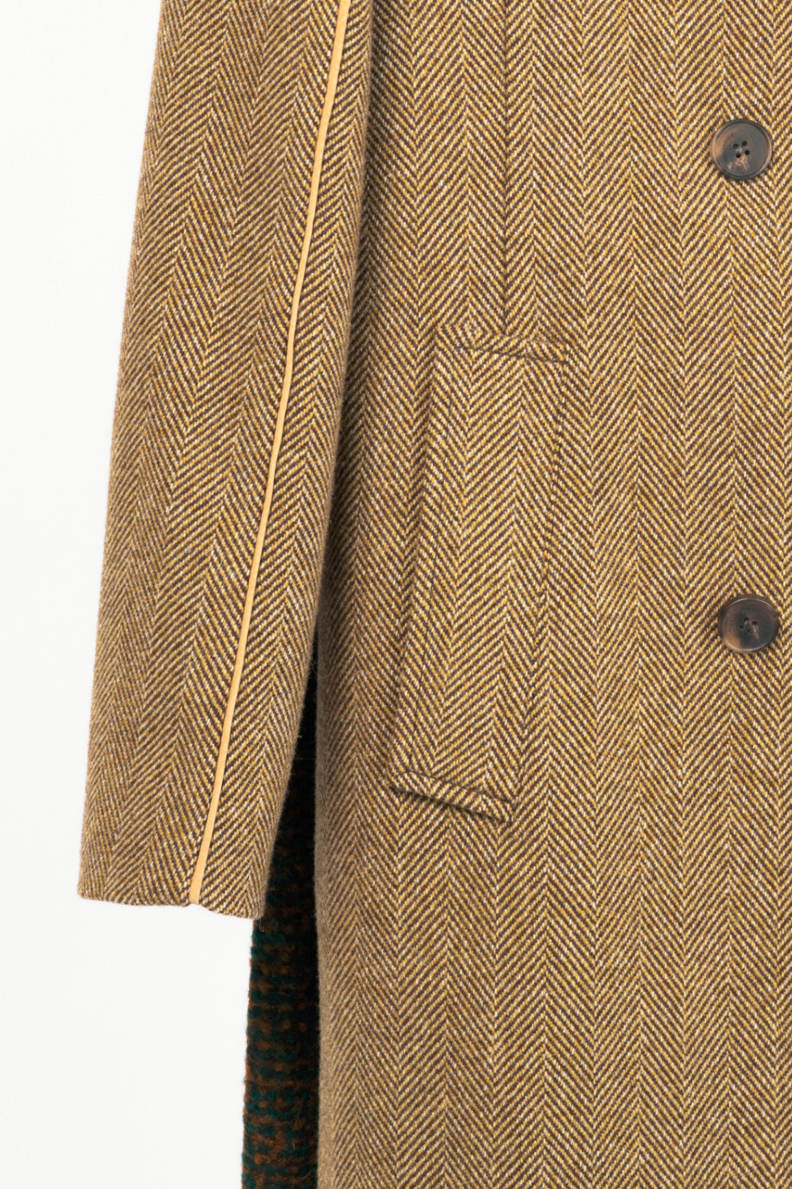 Andersson Bell Chloe Brown Herringbone Back Pleats Coat 