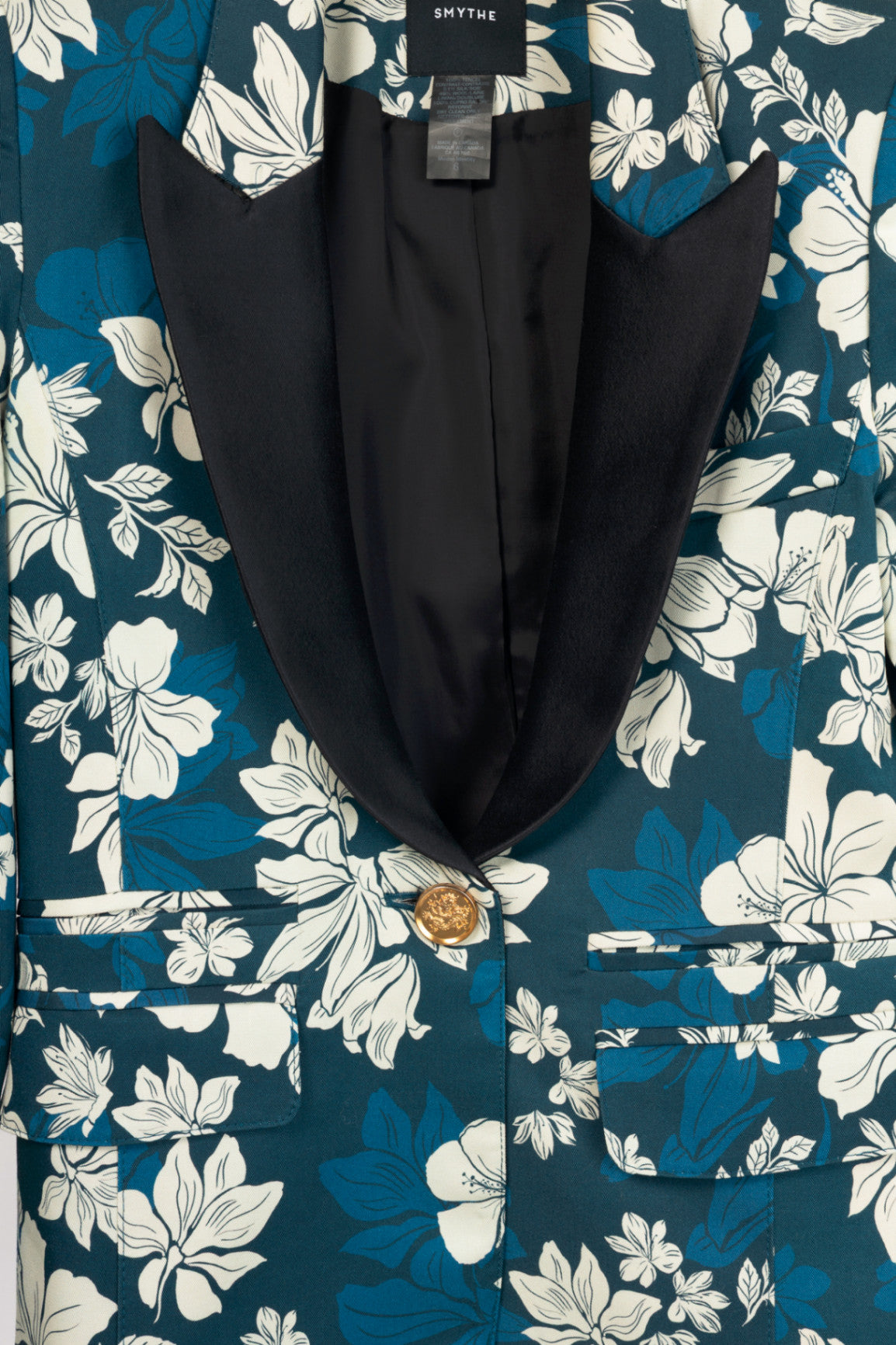 Smythe S19 Blue Hawaii Blocked Peaked Lapel Blazer