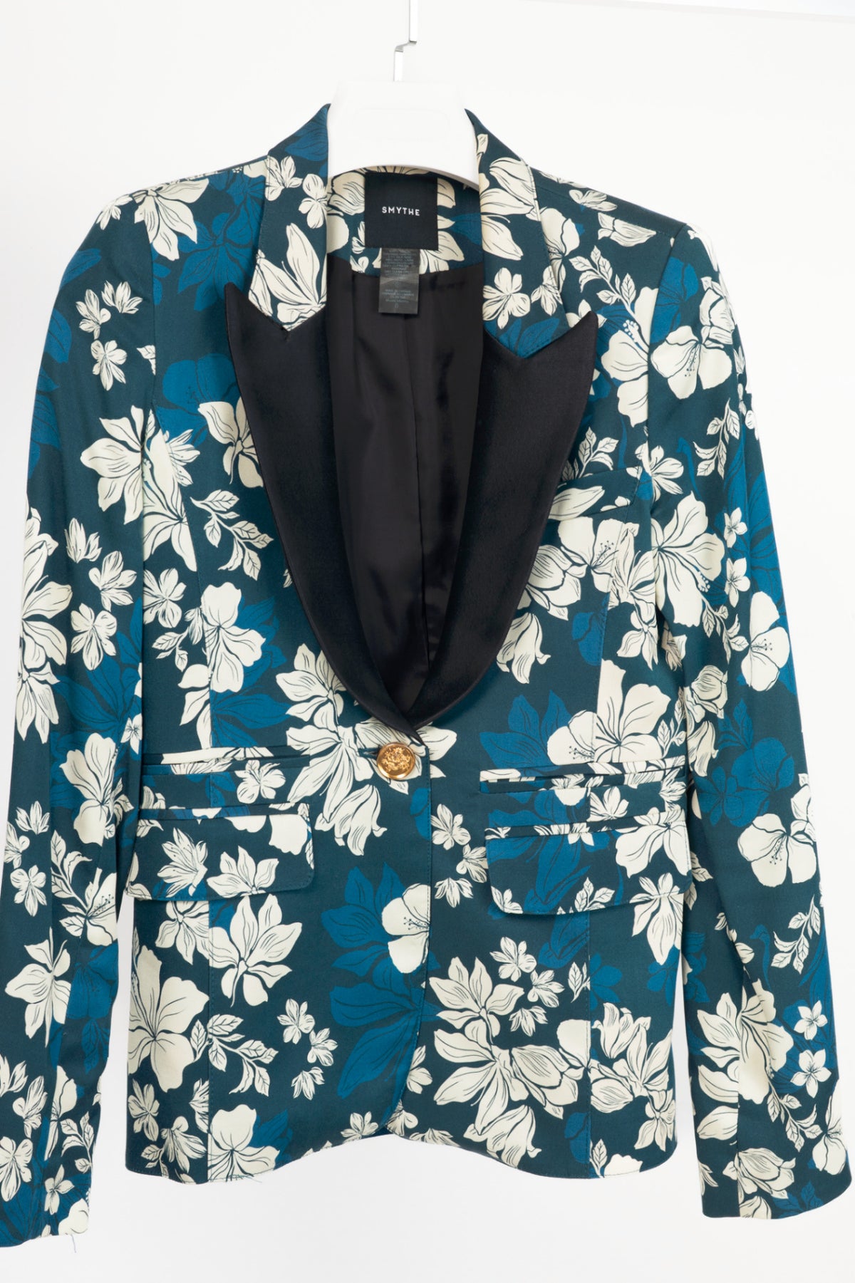 Smythe S19 Blue Hawaii Blocked Peaked Lapel Blazer