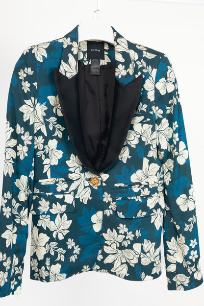 Smythe S19 Blue Hawaii Blocked Peaked Lapel Blazer