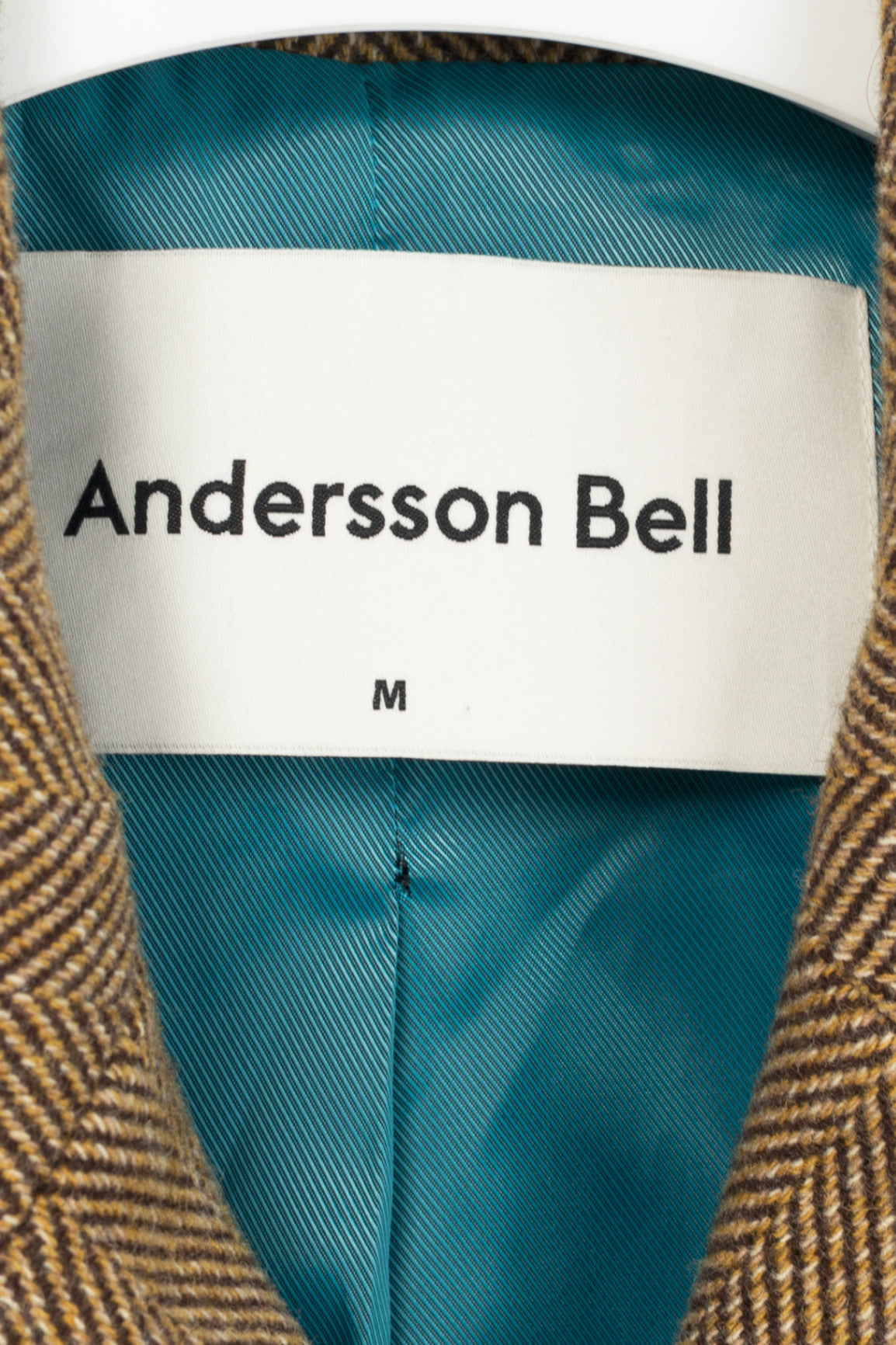 Andersson Bell Chloe Brown Herringbone Back Pleats Coat 