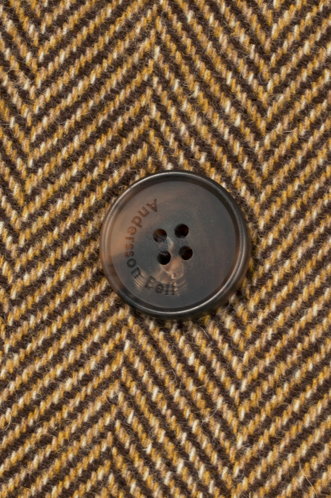 Andersson Bell Chloe Brown Herringbone Back Pleats Coat 