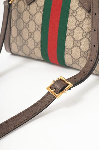 Gucci Ophidia Small Beige & Ebony GG Supreme Tote