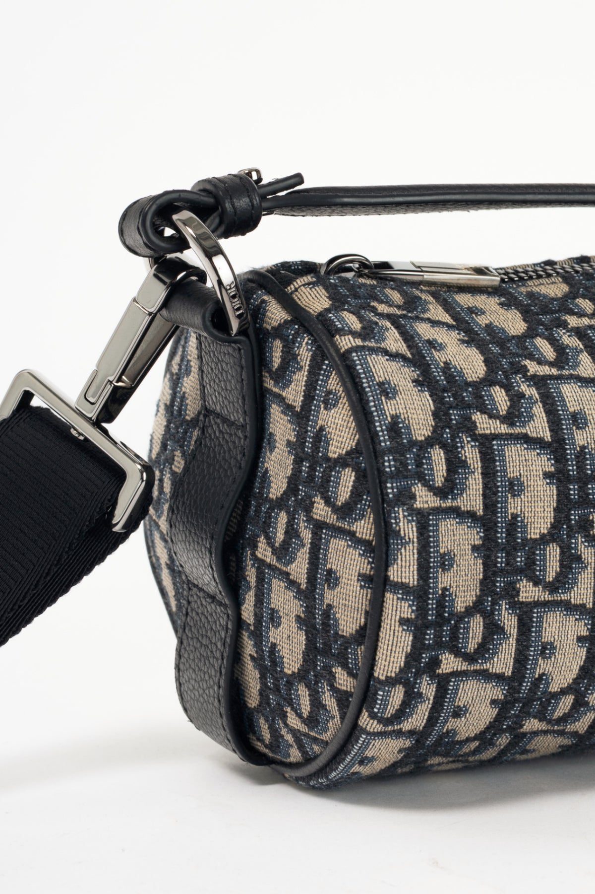 Christian Dior Mini Roller Beige & Black Oblique Shoulder Bag