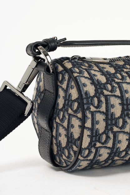 Christian Dior Mini Roller Beige & Black Oblique Shoulder Bag