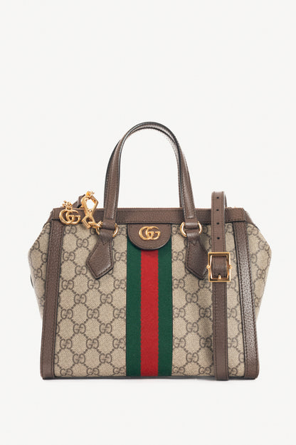 Gucci Ophidia Small Beige & Ebony GG Supreme Tote