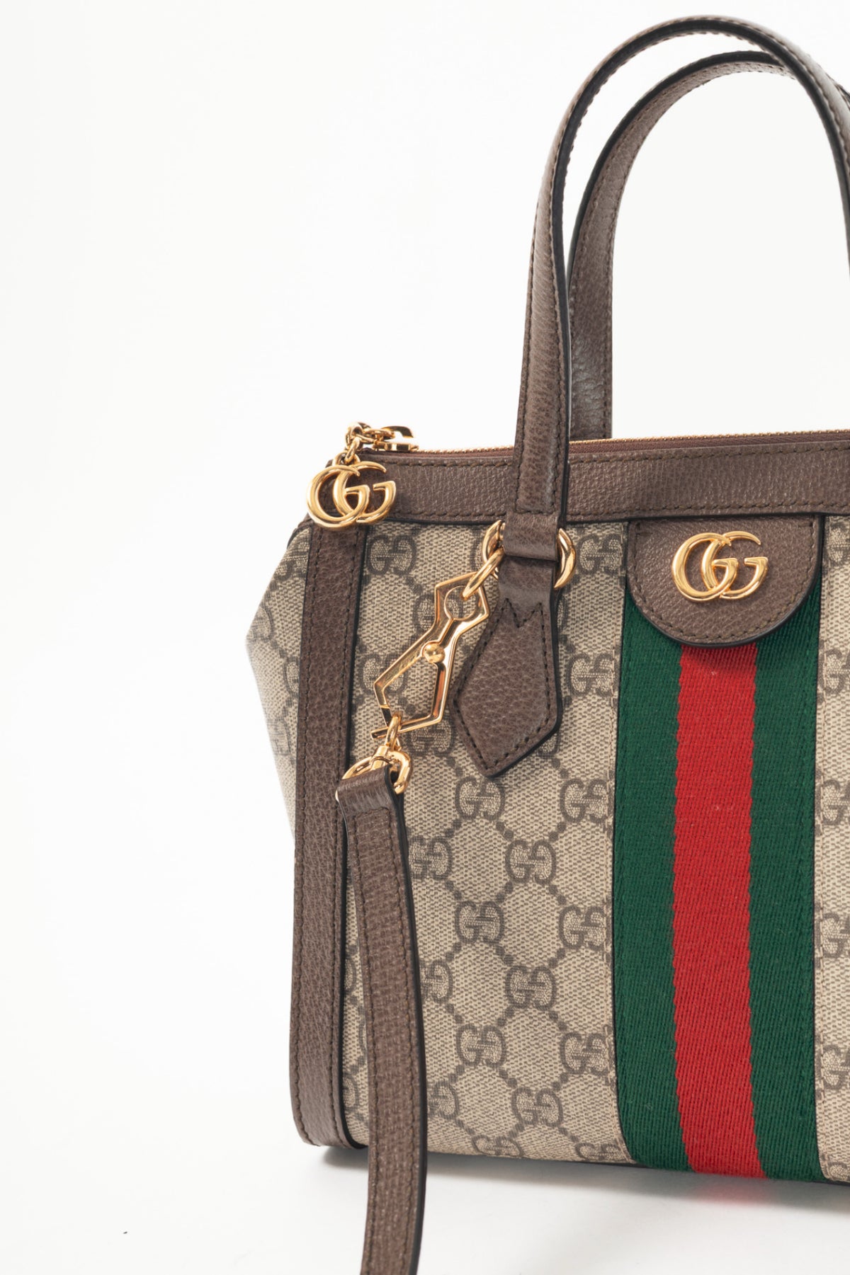 Gucci Ophidia Small Beige & Ebony GG Supreme Tote