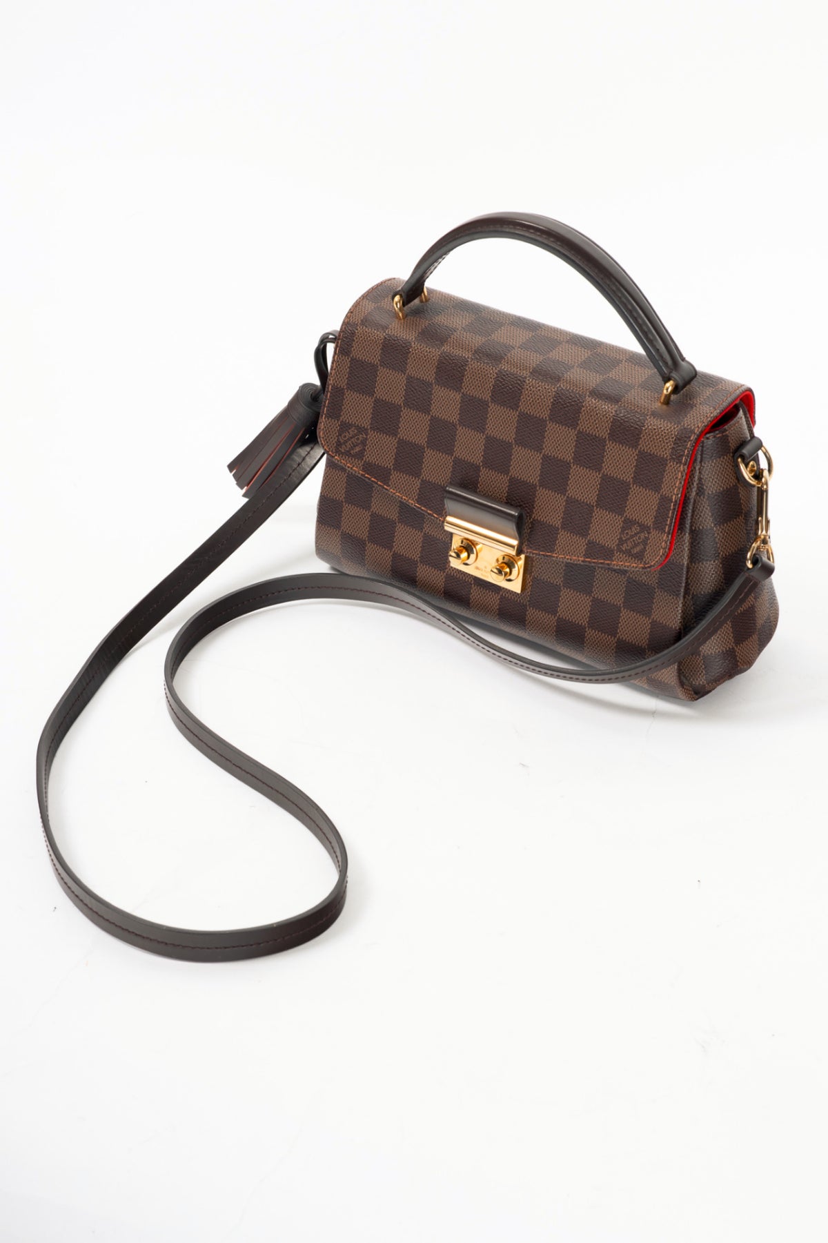 Louis Vuitton Croisette Damier Ebene Canvas Handbag