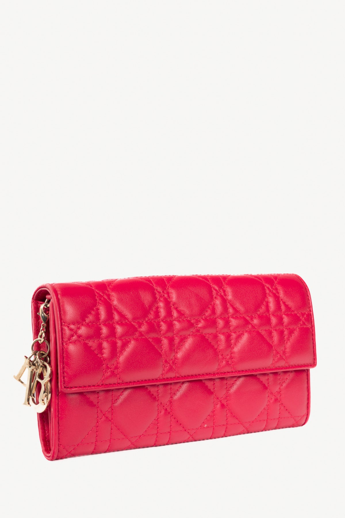 Dior magenta cannage wallet