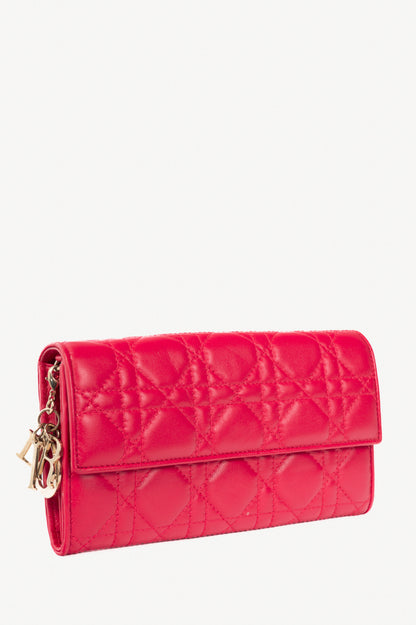 Dior magenta cannage wallet
