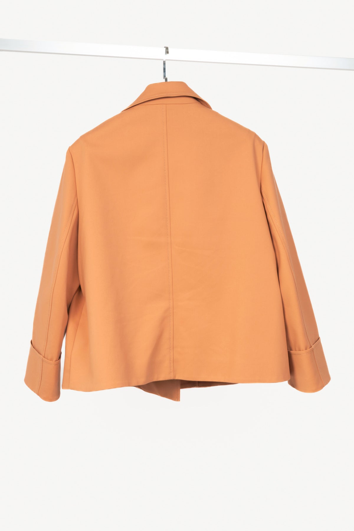 Luisa Cerano Tan Cotton Double-Breasted Utility-Style Blazer
