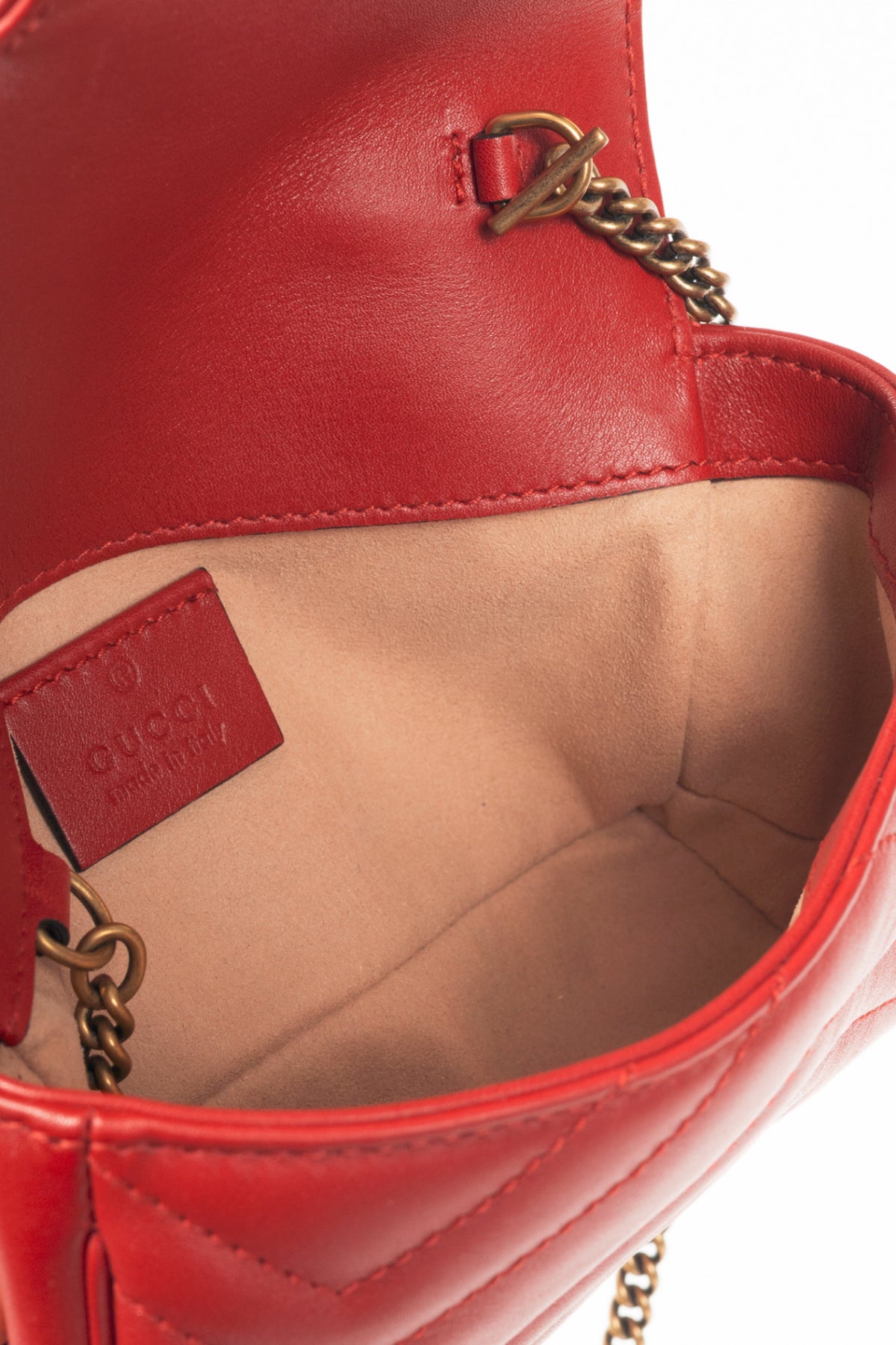 Gucci red mini marmont bag