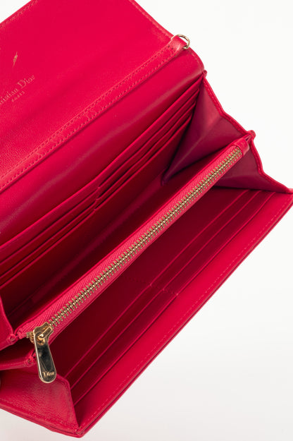 Dior magenta cannage wallet