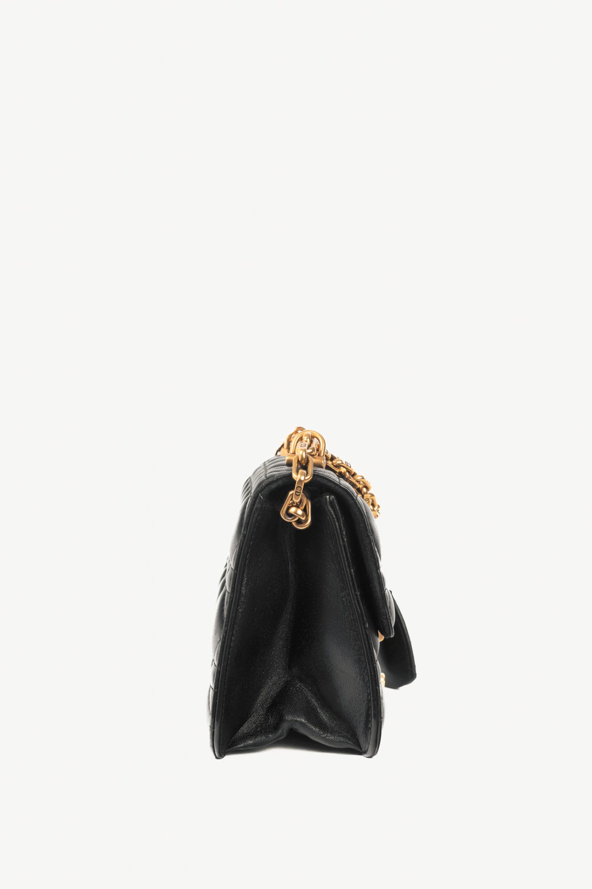 Dior black cannage heavy chain crossbody