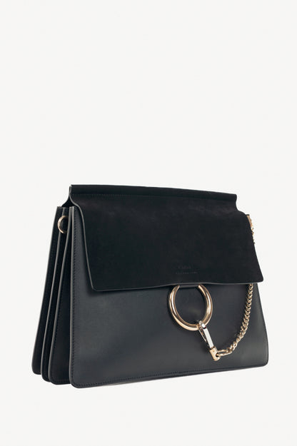 Chloe black suede faye bag