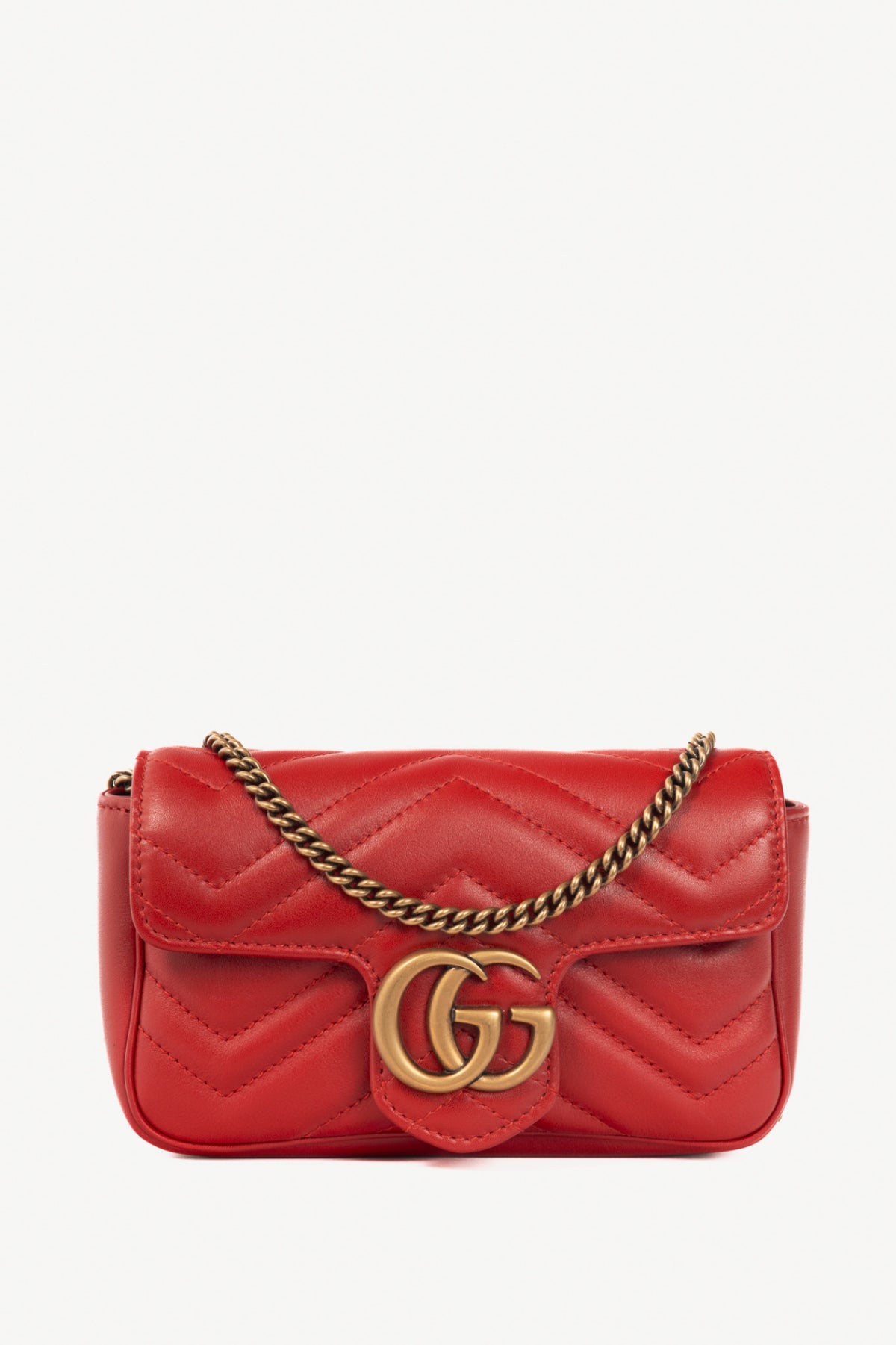 Gucci red mini marmont bag