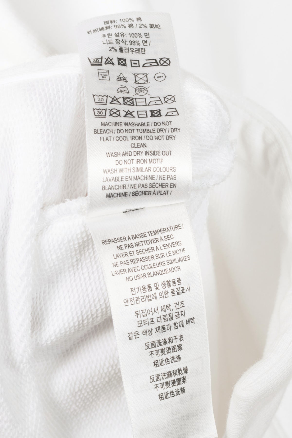 Burberry White Deer-Embroidered Cotton Oversized Hoodie