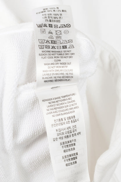 Burberry White Deer-Embroidered Cotton Oversized Hoodie