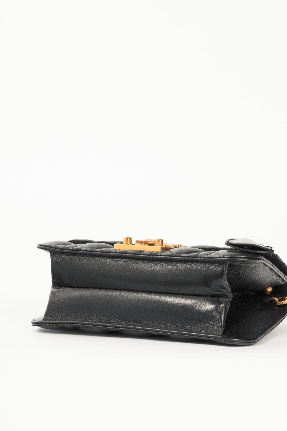 Dior black cannage heavy chain crossbody