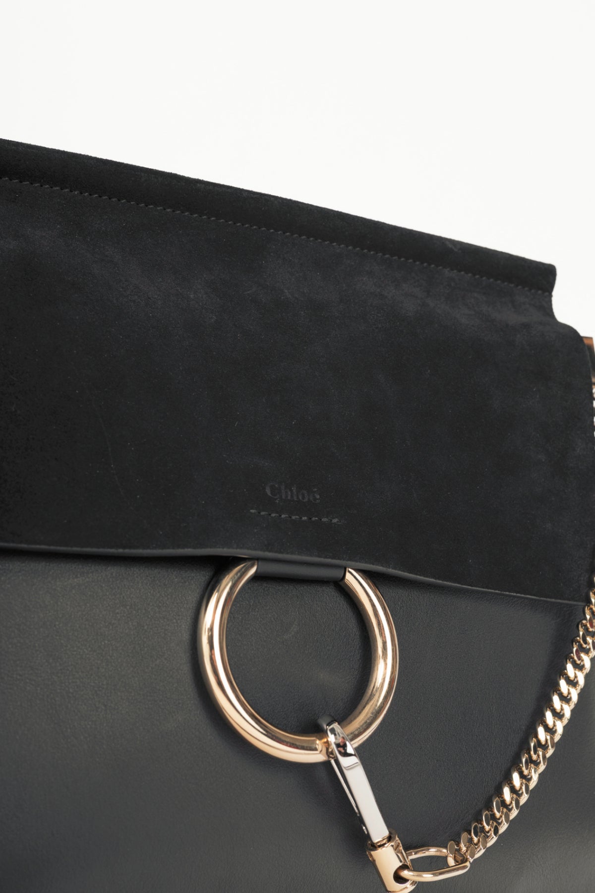 Chloe black suede faye bag