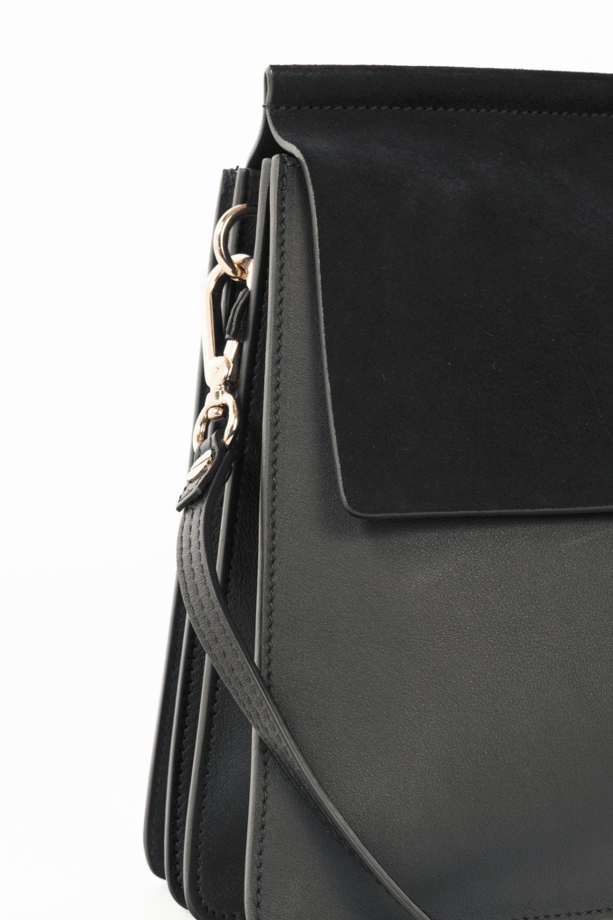 Chloe black suede faye bag