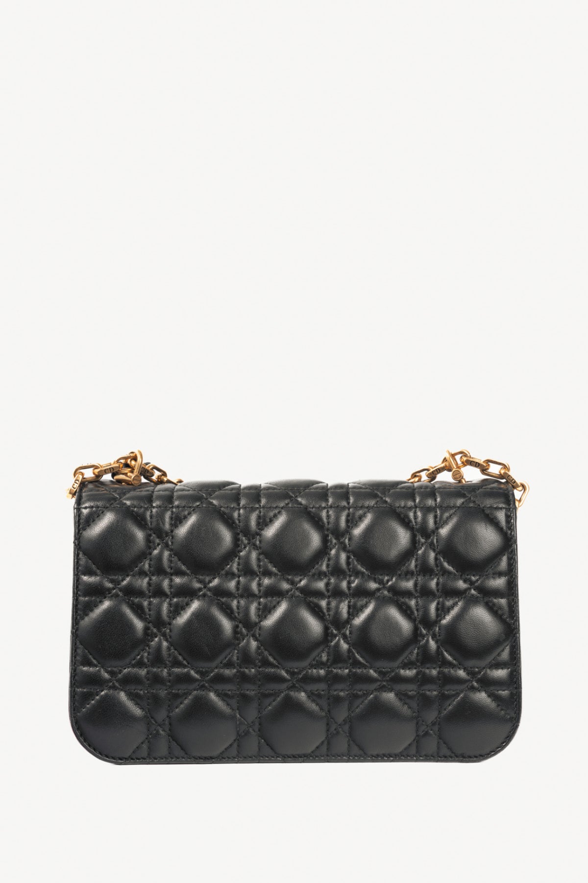 Dior black cannage heavy chain crossbody