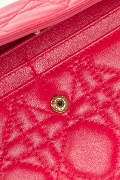 Dior magenta cannage wallet