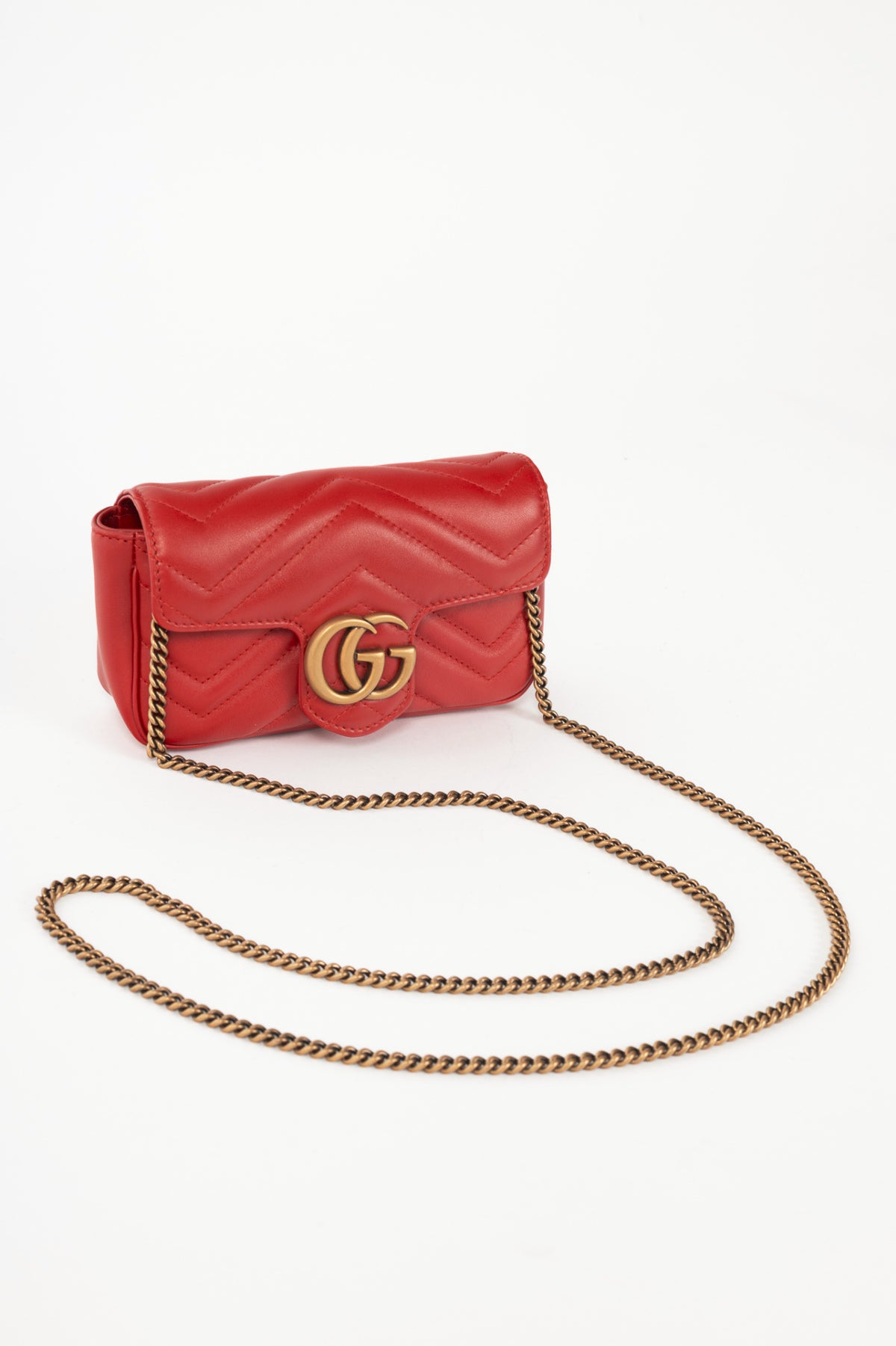 Gucci red mini marmont bag