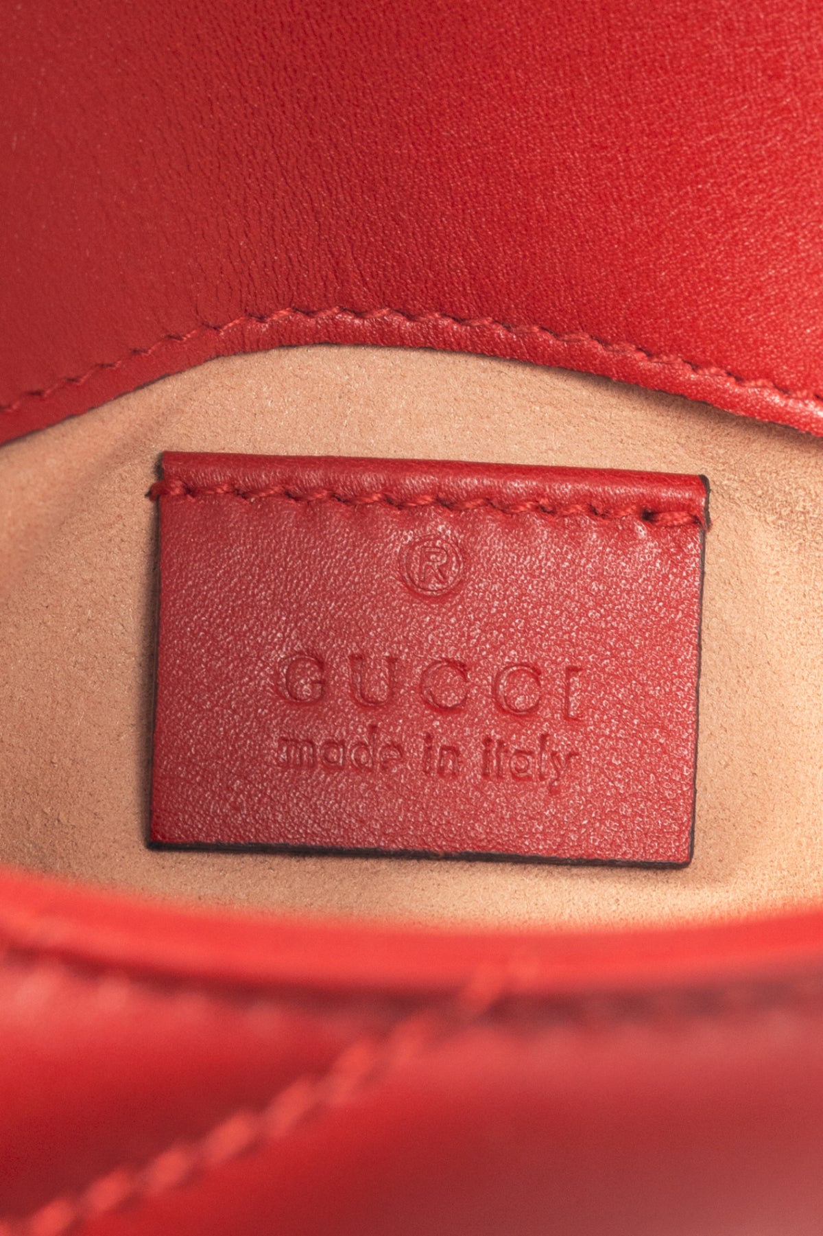 Gucci red mini marmont bag