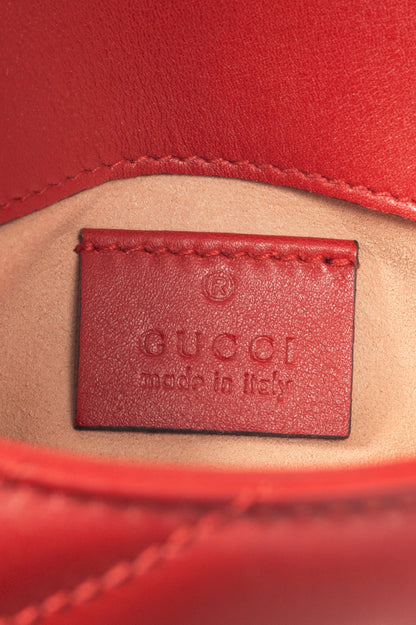 Gucci red mini marmont bag