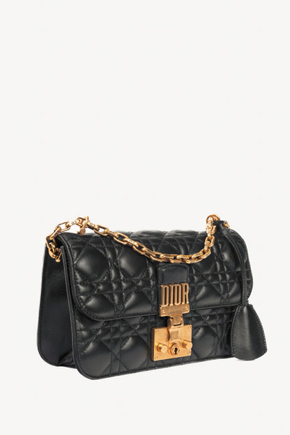Dior black cannage heavy chain crossbody