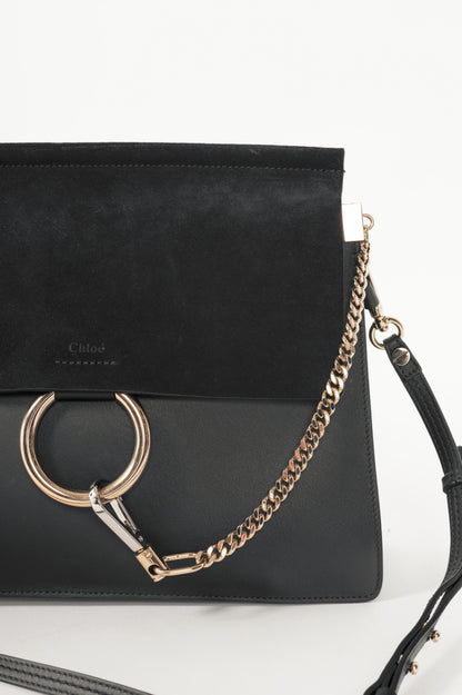 Chloe black suede faye bag