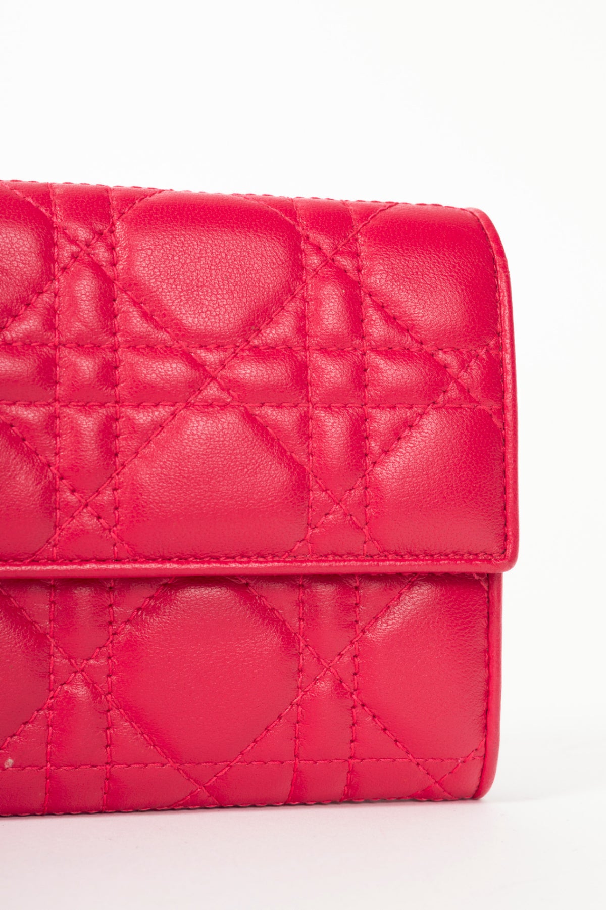 Dior magenta cannage wallet