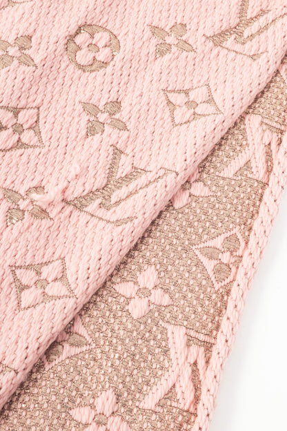 Louis Vuitton pink gold shine shawl