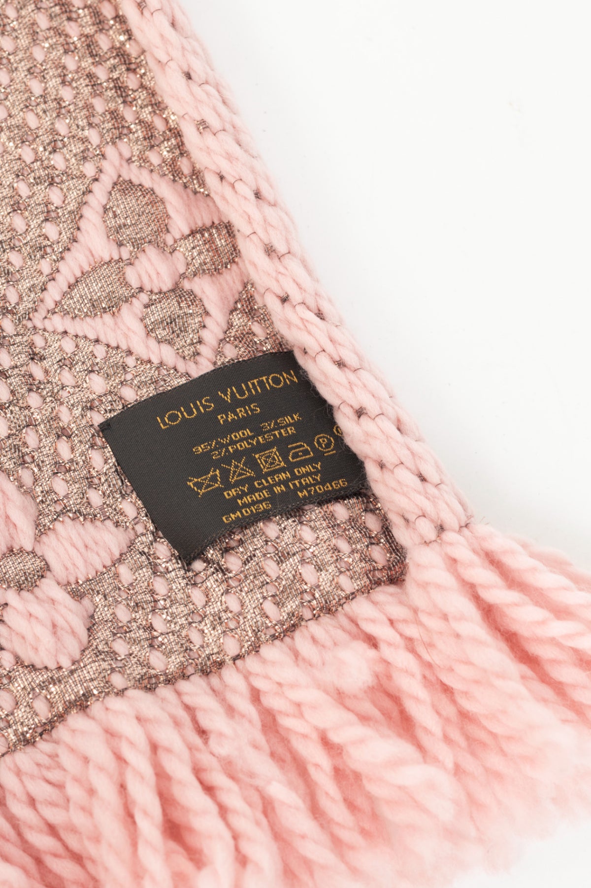 Louis Vuitton pink gold shine shawl