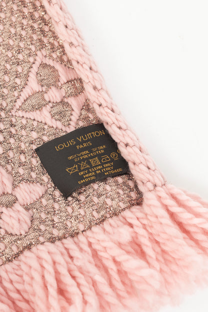 Louis Vuitton pink gold shine shawl