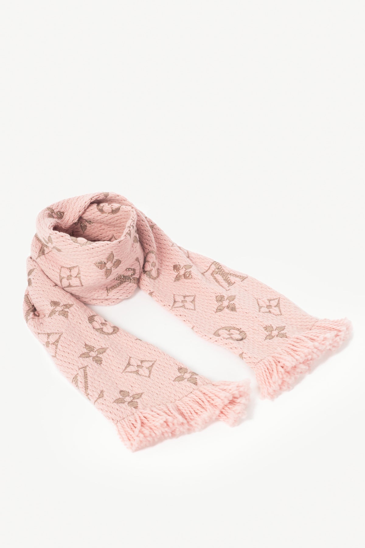 Louis Vuitton pink gold shine shawl