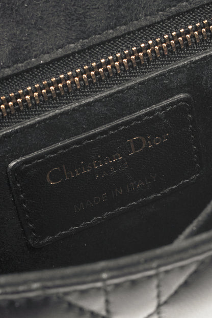 Dior black cannage heavy chain crossbody