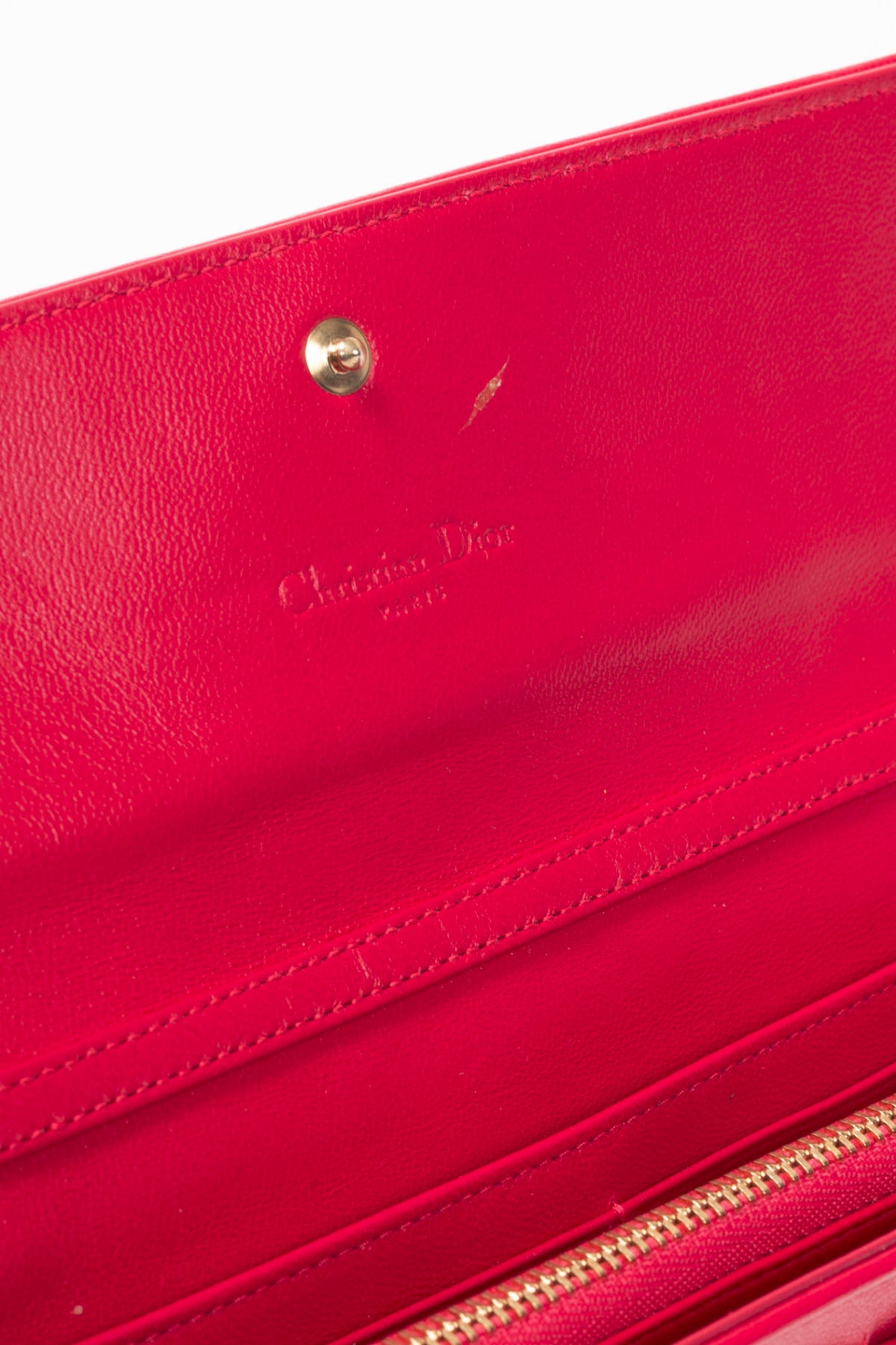 Dior magenta cannage wallet