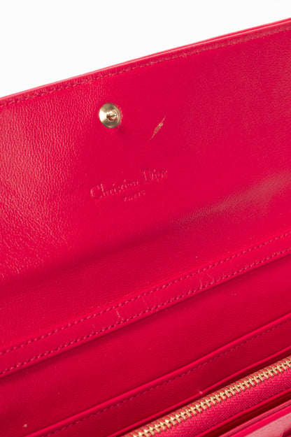 Dior magenta cannage wallet