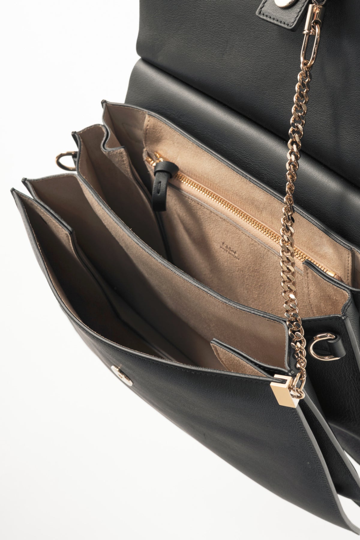 Chloe black suede faye bag