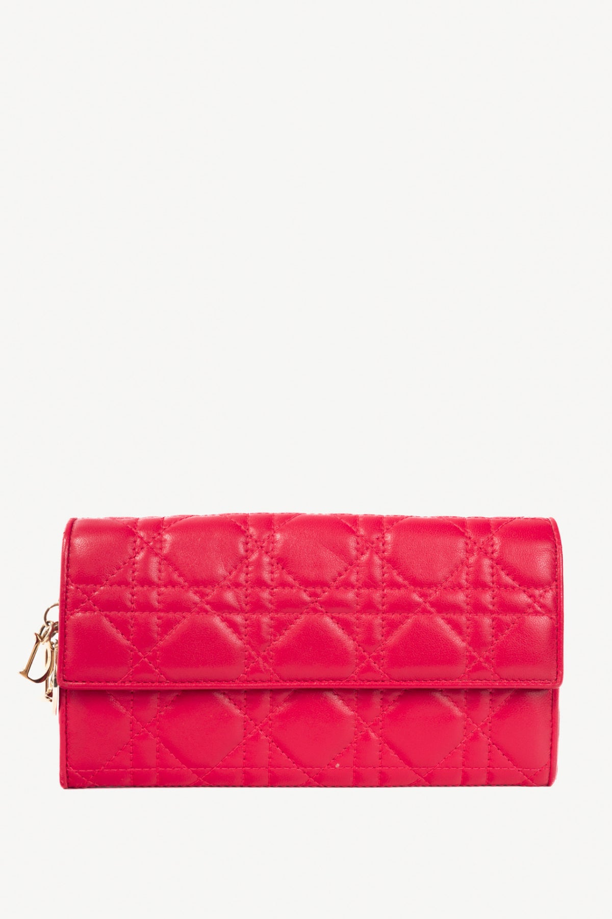 Dior magenta cannage wallet