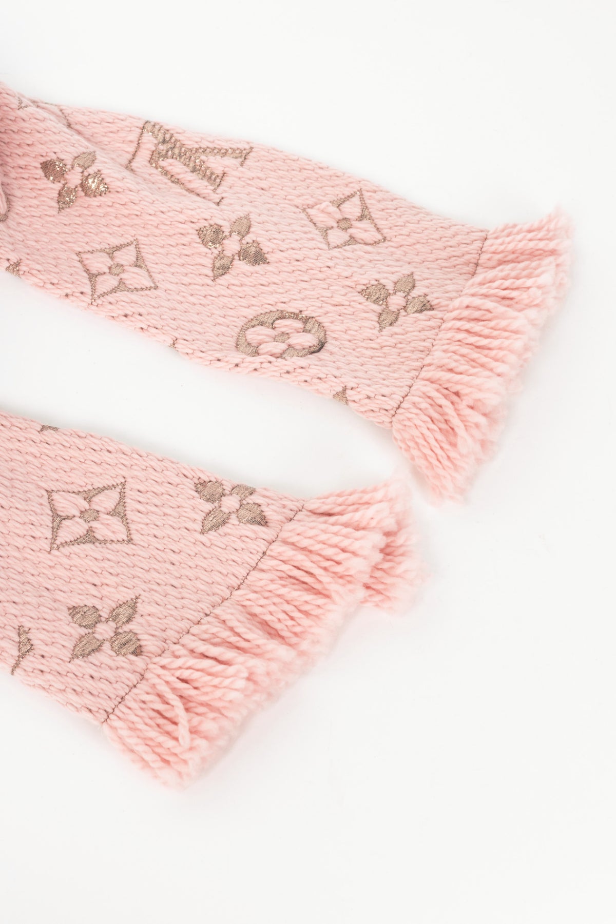 Louis Vuitton pink gold shine shawl