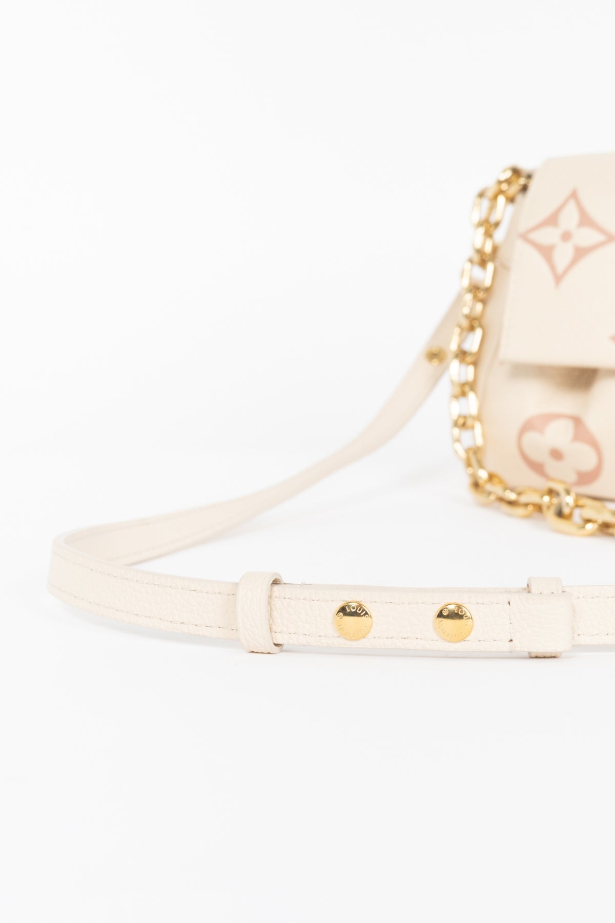 Louis Vuitton large monogram pale pink chain strap bag