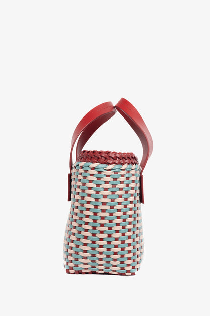 Miu Miu SS18 pink red woven crossbody bag