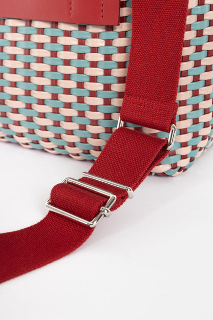 Miu Miu SS18 pink red woven crossbody bag