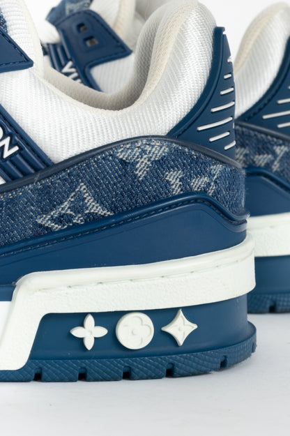 Louis Vuitton blue denim monogram sneaker, sz 4.5